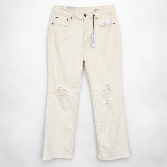 eunina Denim - Eunina Codi Super High Rise Dad Jean Super Moon Ecru NWT 11/30 Distressed